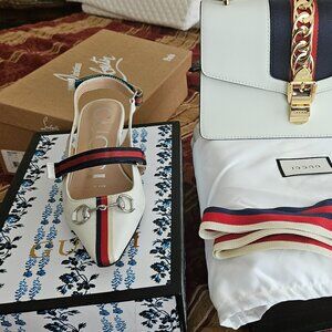 Gucci sling back white